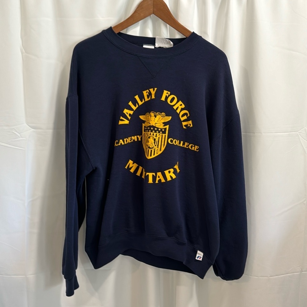 Navy Blue Valley Forge Military Swearshirt (L)